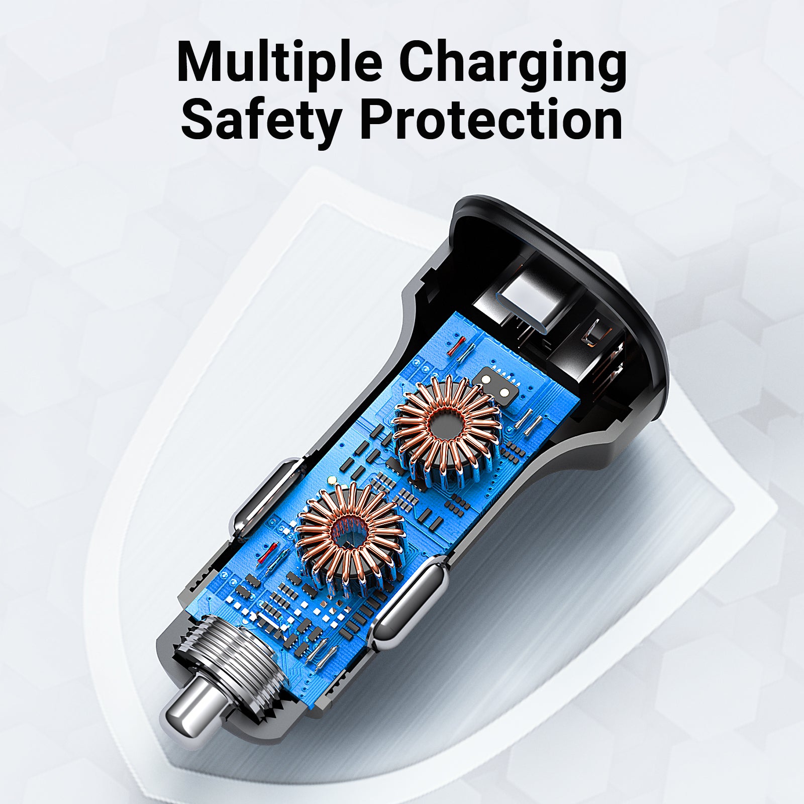 ACEFAST Fast Car Charger 66W (2 USB-A+USB-C) - B9