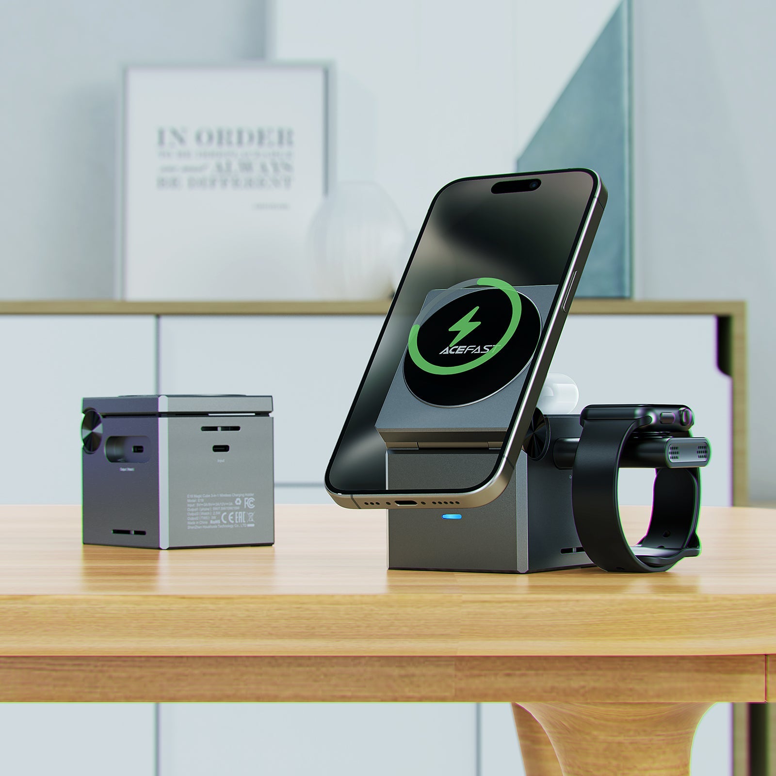 ACEFAST 3-in-1 MagSafe Foldable Wireless Charging Station