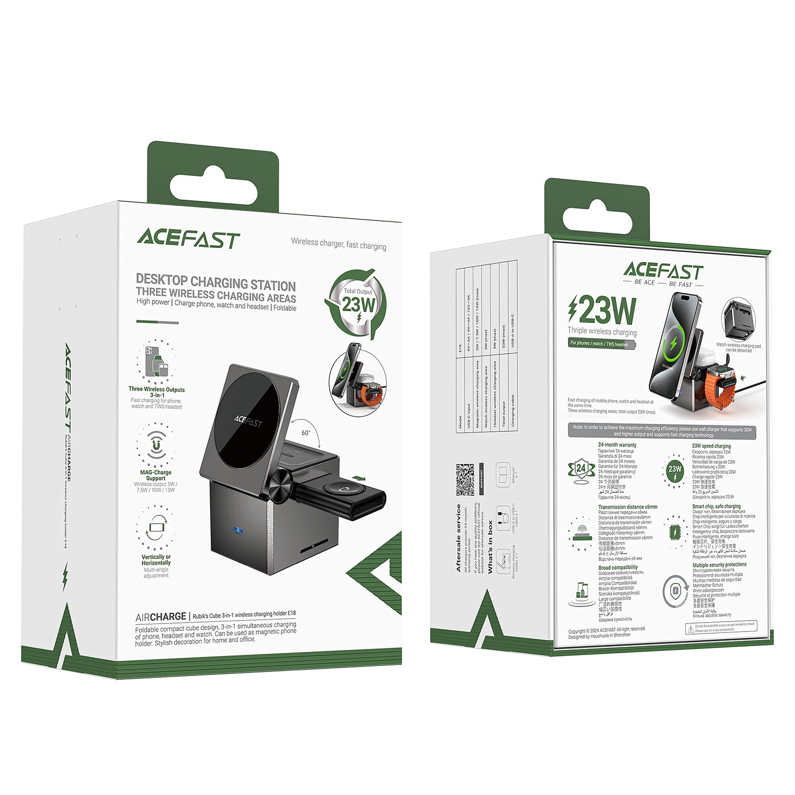 ACEFAST 3-in-1 MagSafe Foldable Wireless Charging Station