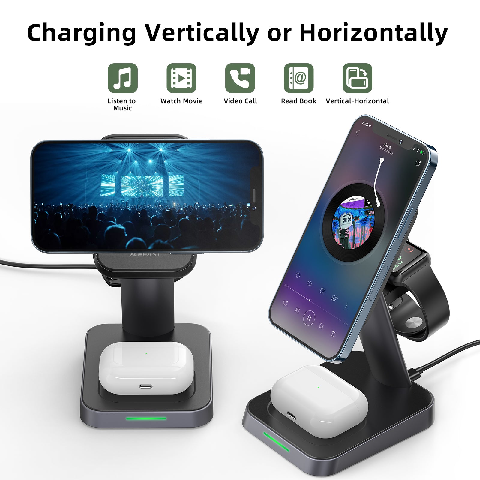 ACEFAST Desktop 3-in-1 Wireless Charging Stand - E3