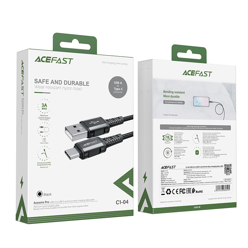 ACEFAST USB-A to Type-C Samsung Charger Cable 1.2M