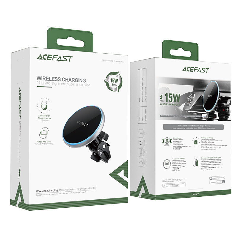 ACEFAST Wireless Car Charger Magnetic Wireless Charging Car Phone Holder