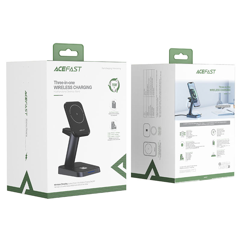 ACEFAST Desktop 3-in-1 Wireless Charging Stand - E3
